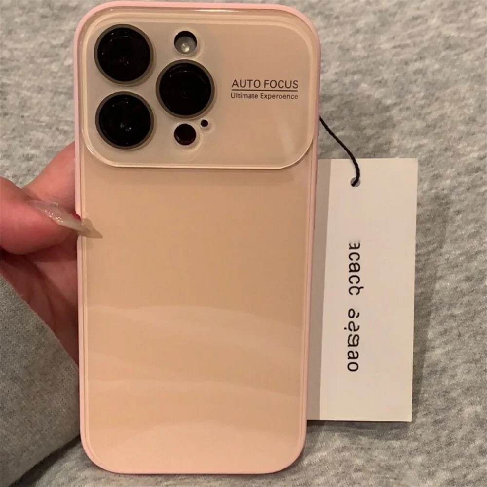 kf-S34605ce95a6c46e89ec4004ed91de2bch Luxury Makaron Full Camera Protection Phone Case for iPhone 16 15 14 13 Pro Max Plus Pure Hard Acrylic Candy Glossy Armor Cover - Image 3