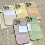 Luxury Makaron Full Camera Protection Phone Case for iPhone 16 15 14 13 Pro Max Plus Pure Hard Acrylic Candy Glossy Armor Cover - Image 5