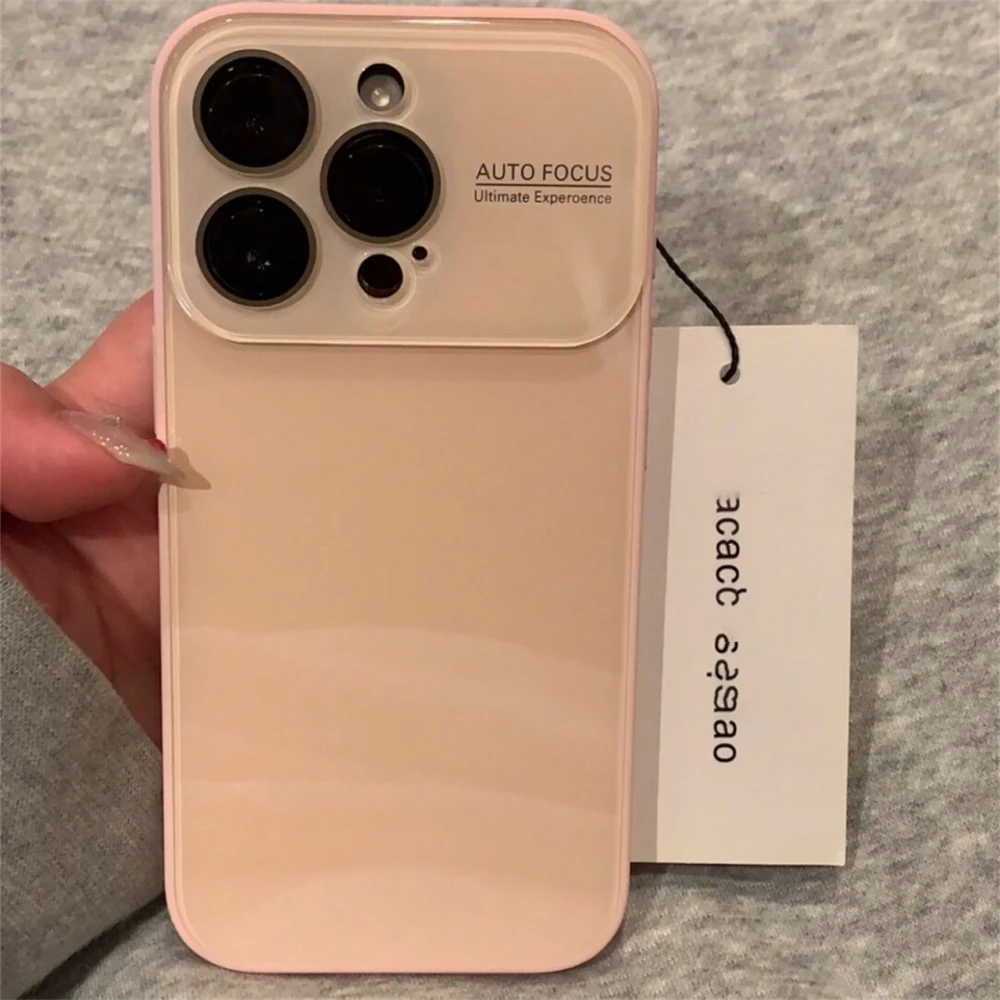 kf-S356783c0ff5b4f9a9ff75372e305c6a72 Luxury Makaron Full Camera Protection Phone Case for iPhone 16 15 14 13 Pro Max Plus Pure Hard Acrylic Candy Glossy Armor Cover - Image 7