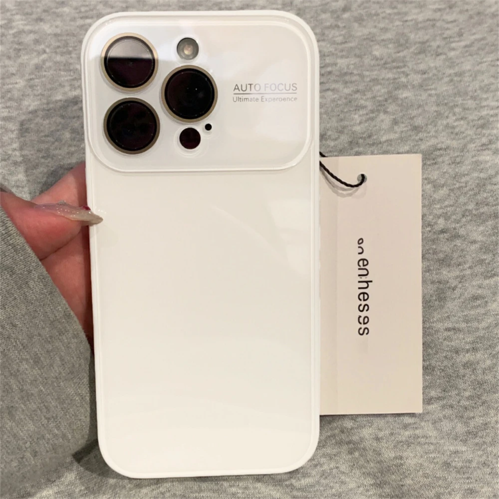 kf-Sc496e517098d47f68c0f58ffcf7ae0287 Luxury Makaron Full Camera Protection Phone Case for iPhone 16 15 14 13 Pro Max Plus Pure Hard Acrylic Candy Glossy Armor Cover - Image 9